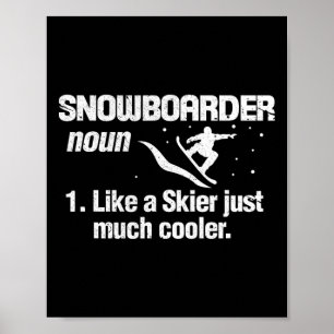 Poster Definição Snowboarder Significa Snowboard Snowboar
