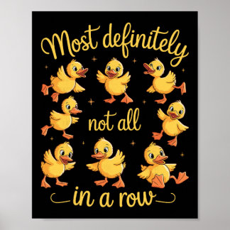 Poster Definitivamente Não Todos Em Uma Linha Patos Engra