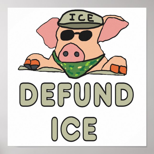 Poster Defund ICE (Frente)