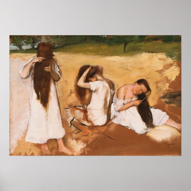Poster Degas - As Mulheres Comendo O Cabelo (Frente)