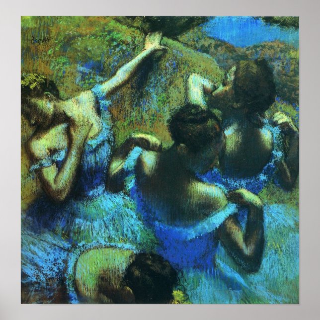 Poster Degas - Bailarinas Azuis 1899 (Frente)