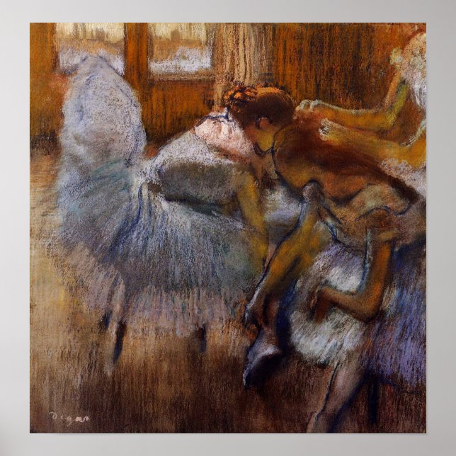 Poster Degas - Bailarinas Relaxando 1885 (Frente)