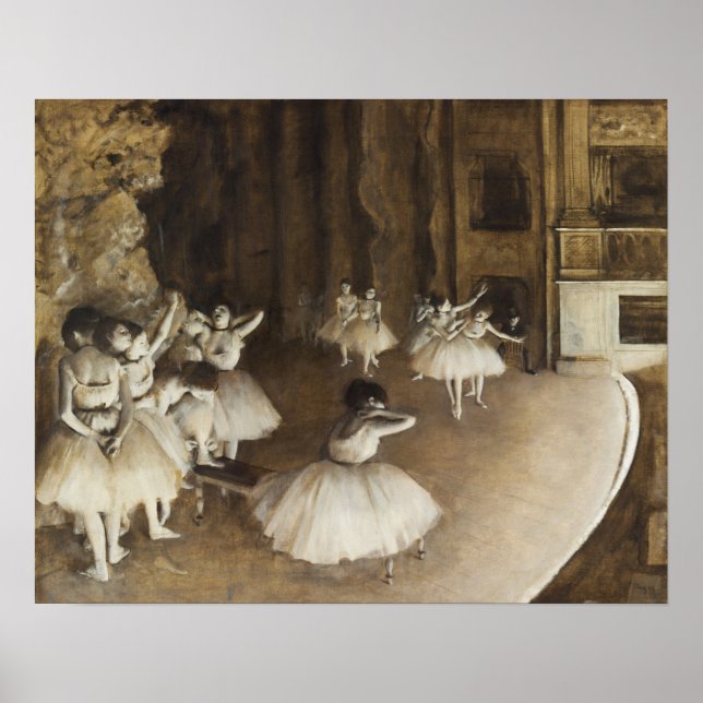 Poster Degas - Ensaio De Balés No Palco (Frente)