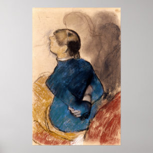 Poster Degas - Jovem Mulher De Azul