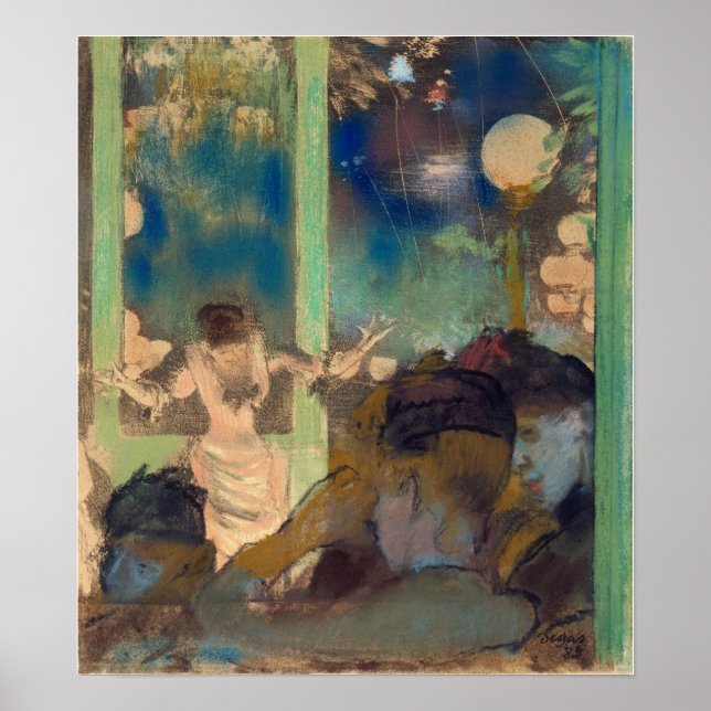 Poster Degas - Mademoiselle Becat, Cafe Des Embaixadores (Frente)
