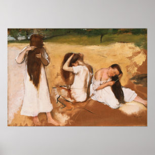 Poster Degas - Mulheres A Comer O Cabelo