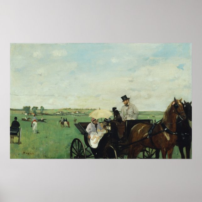 Poster Degas - Nas Corridas no Campo (Frente)