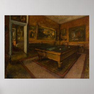 Poster Degas - Sala Billiard Em Menil-Hubert