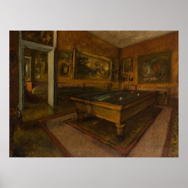 Poster Degas - Sala Billiard Em Menil-Hubert (Frente)