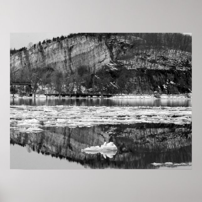Póster Degelo de Primavera Preto e Branco (Frente)