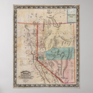 Poster DeGroot's Map of Nevada Territory
