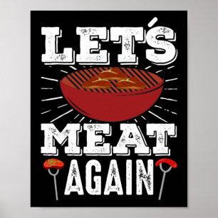 Poster Deixa Carne Mais Uma Vez Fumar Carne Churrasco