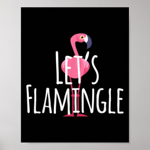 Poster Deixa-me fazer aspas - Gráfico Flamingo Cute