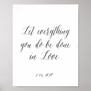 Poster Deixado tudo você é feito no amor