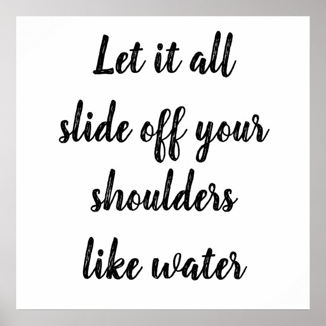 Poster Deixais lhe todo escorregam seus ombros (Frente)