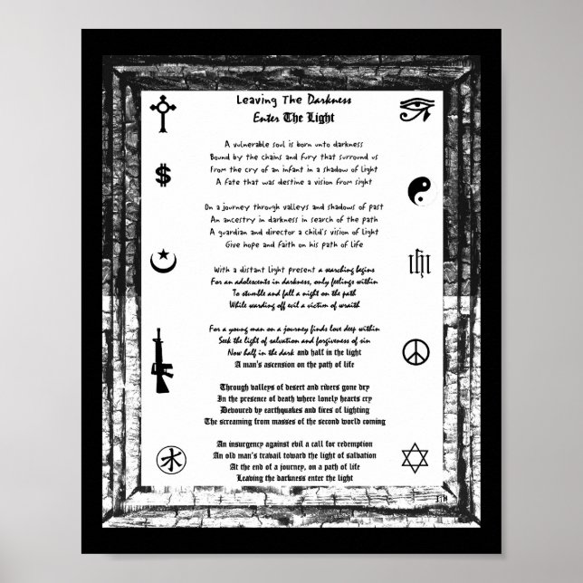 Póster Deixando A Escuridão, Entre Na Luz (Frente)