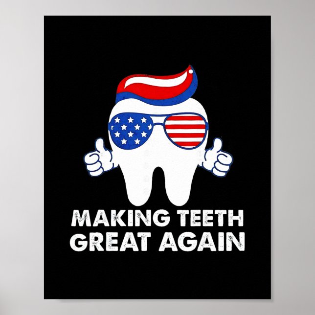 Poster Deixando os Dentes Ótimos Novamente Dentes Diverti (Frente)