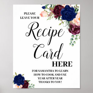 Poster Deixar cartão de receita aqui sinal de chá de pane