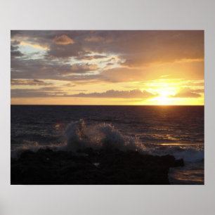 Póster Deixar de funcionar acena no por do sol