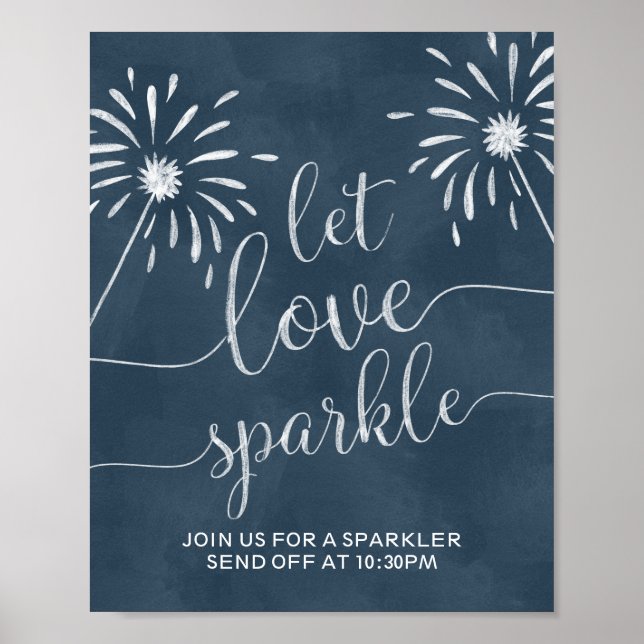Poster Deixar o Sparkle de Amor Enviar o Sinal de Casamen (Frente)
