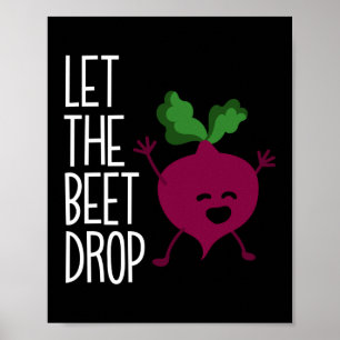 Poster Deixe A Beet Largar O Jardinagem De Vegan