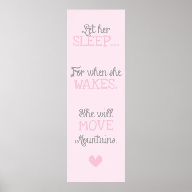 Poster Deixe-a dormir. (Frente)