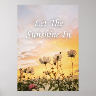 Poster Deixe a luz do sol entrar. Inspirador