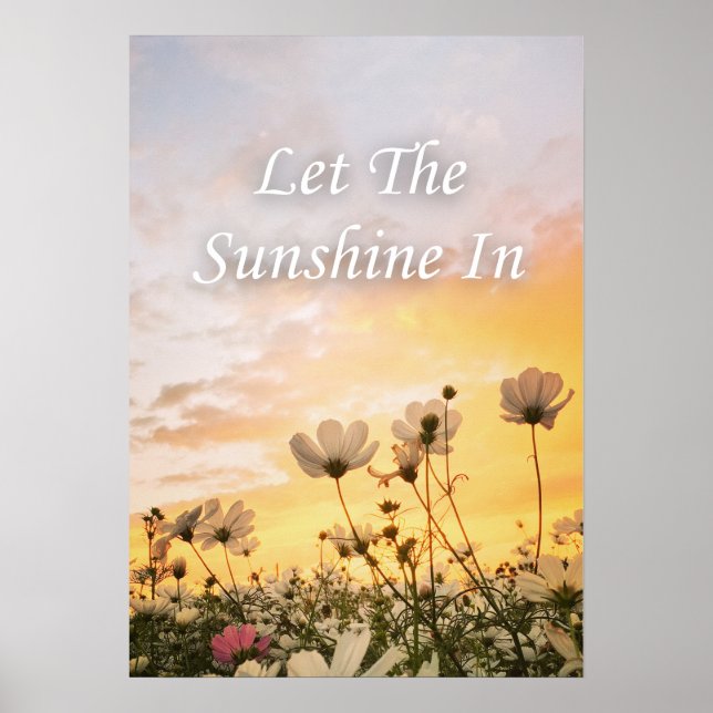 Poster Deixe a luz do sol entrar. Inspirador (Frente)