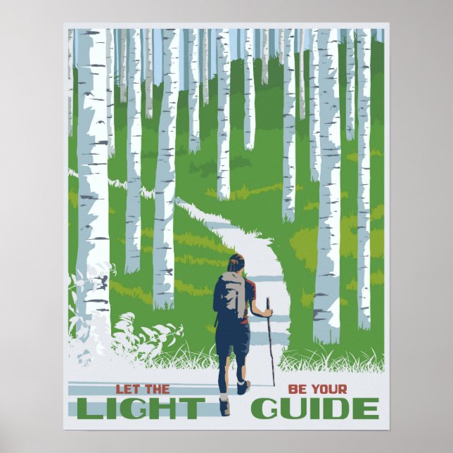 Póster Deixe a luz ser o seu guia (Frente)