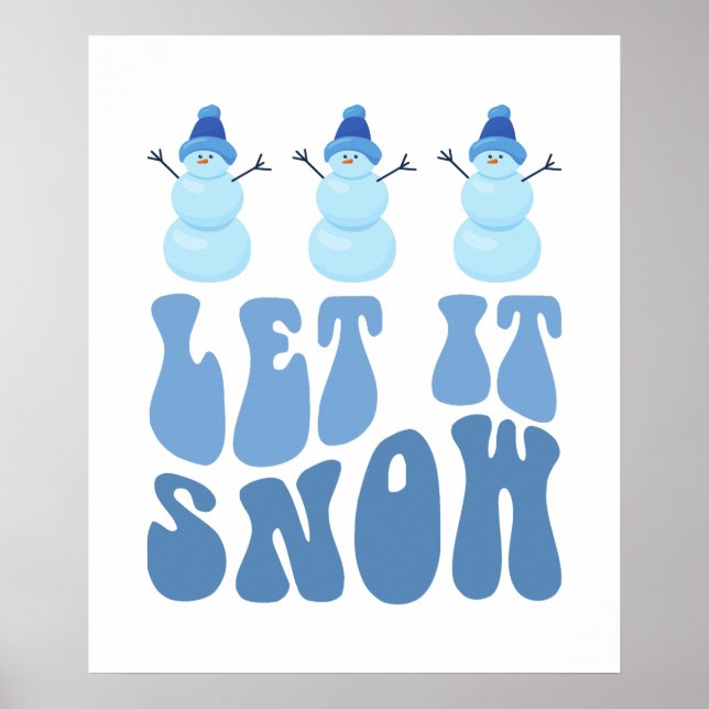 Poster Deixe-a nevar Feriado de inverno (Frente)