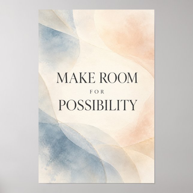 Poster Deixe Espaço para a Possibilidade Tipografia Minim (Frente)