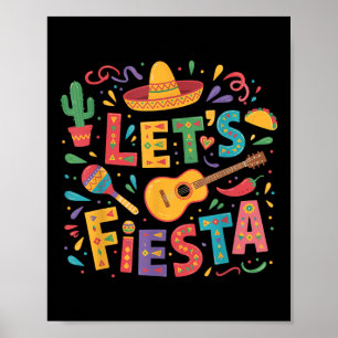 Poster Deixe Fiesta Cinco De Mayo Sombrero Partido Mexica