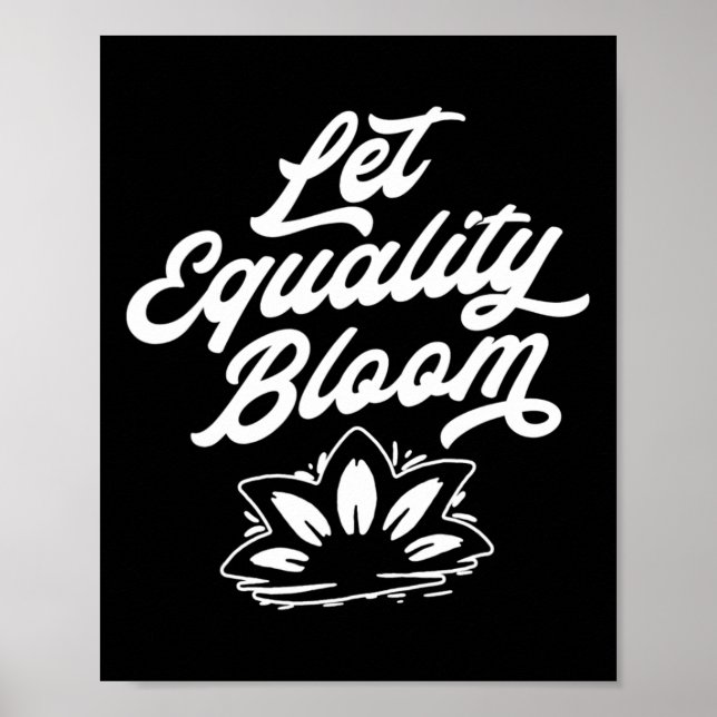 Poster Deixe Igualdade Bloquear Ortro Lotus Flor Graphi (Frente)