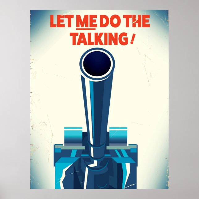 Poster Deixe-me falar (impressão do estilo WW2) (Frente)