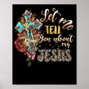 Poster Deixe-Me Falar Sobre Meu Jesus Bíblia Cristão De