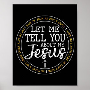 Poster Deixe-Me Falar Sobre Meu Jesus Deus Fé Religioso