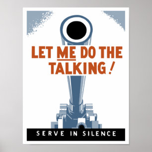 Poster Deixe-me fazer a fala! Servir no silêncio