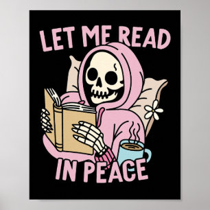Poster Deixe-Me Ler Em Paz Engraçado Ghost Lendo O Salão