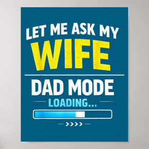 Poster Deixe-me Perguntar à Minha Esposa Divertido Retro