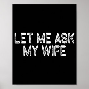 Poster Deixe-me Perguntar à Minha Esposa Retro Vintage En