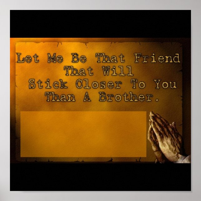 Póster Deixe-Me Ser Aquele Amigo. (Frente)