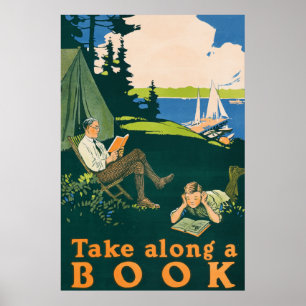 Poster Deixe-nos ir acampar e ler um livro