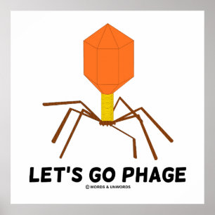 Poster Deixe-nos ir bacteriófago do vírus do fago