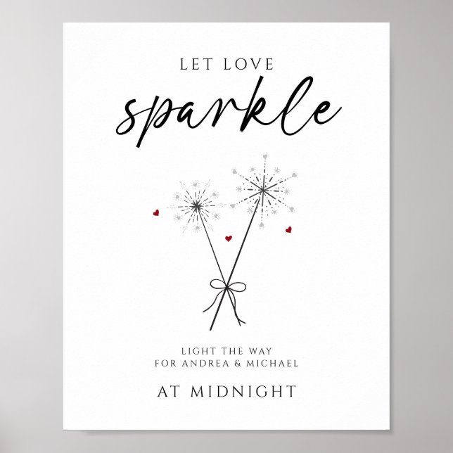 Poster Deixe o Amor Brilhar - Despedida com Sparklers Cas (Frente)