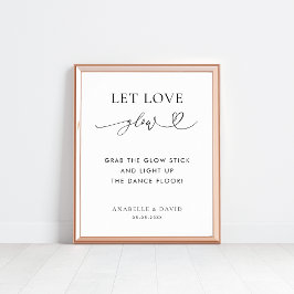 Poster Deixe o amor brilhar sinal de casamento do piso de