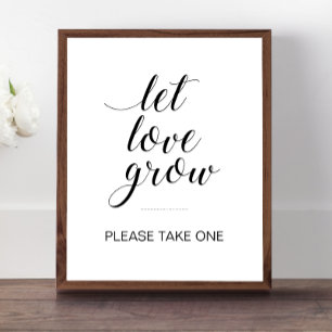 Poster Deixe o amor crescer a imagem de favoritos botânic