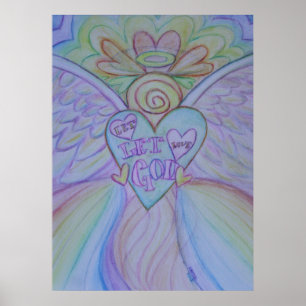 Poster Deixe o amor, deixe Deus Guardian Angel Art Impres
