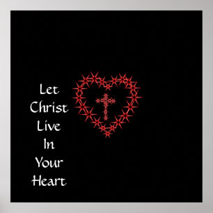POSTER DEIXE O CRISTO VIVER NO CORAÇÃO