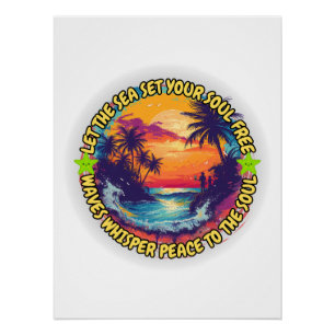 Póster Deixe o mar libertar sua alma