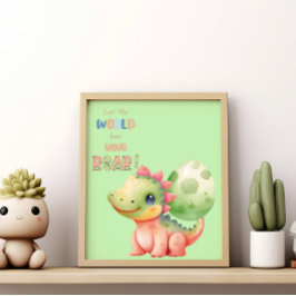 Poster Deixe O Mundo Ouvir Seu Raio! Dino de Cód. Waterco